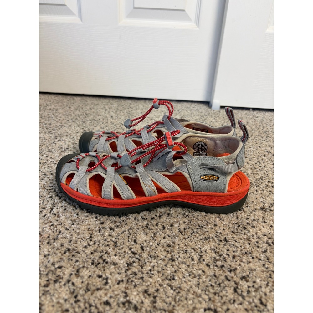 Keen Whisper Sandals Womens Size 8 Waterproof Hiking Outdoor Grey Orange